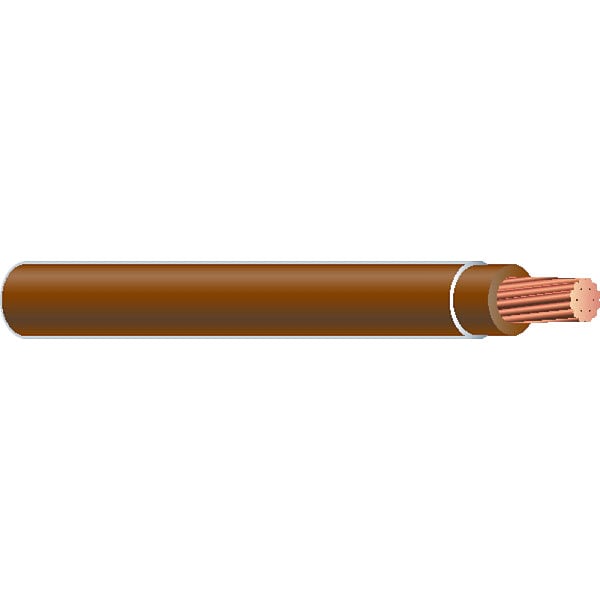 Southwire THHN; THWN, Building Wire, Copper, 12 AWG, 1C, Brown, Stranded, 2000 ft - 58018505