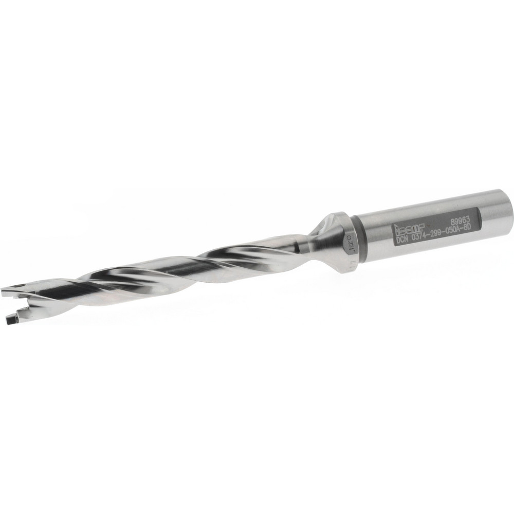 Ingersoll Cutting Tools Replaceable-Tip Drill: 0.374 to 0.3898" Dia, 1.12" Max Depth, 1/2" Weldon Flat Shank - 3212766