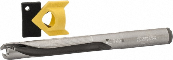 Kyocera Replaceable-Tip Drill: 14 to 14.49 mm Dia, 43.5 mm Max Depth, 16 mm Flange Shank - THD08640