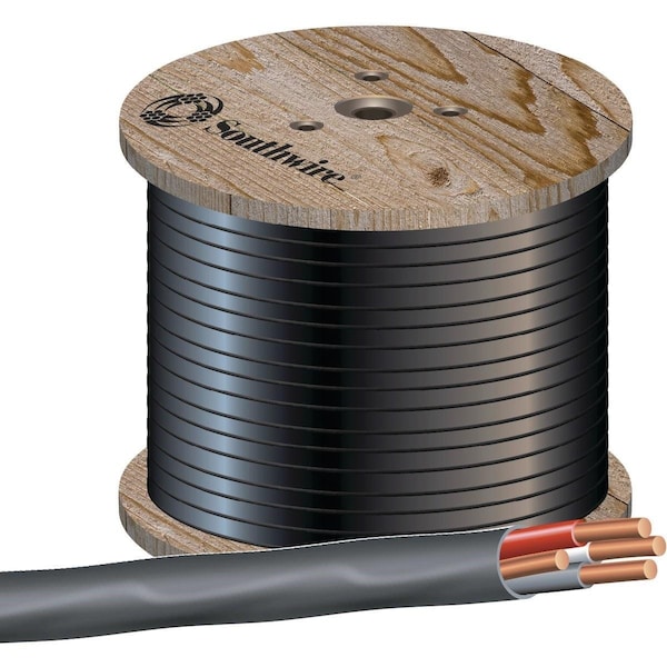 Romex NM-B, Non-Metallic Building Cable, Black, Stranded, 500 ft - 63949205