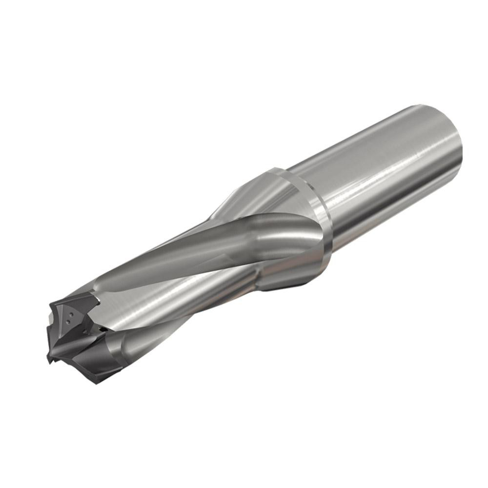 Iscar Replaceable-Tip Drill: 4.5 to 4.9 mm Dia, 23.16 mm Max Depth, 6 mm Straight-Cylindrical Shank - 3346596