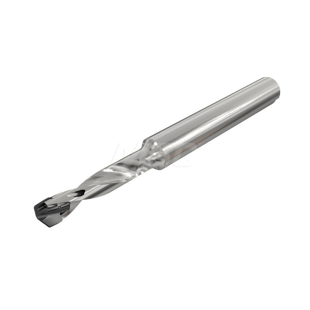 Iscar Replaceable-Tip Drill: 4.5 to 4.9 mm Dia, 23.16 mm Max Depth, 6 mm Straight-Cylindrical Shank - 3346596