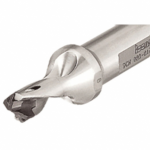 Ingersoll Cutting Tools Replaceable-Tip Drill: 18 to 18.9 mm Dia, 58 mm Max Depth, 25 mm Cylindrical Shank - 6334324