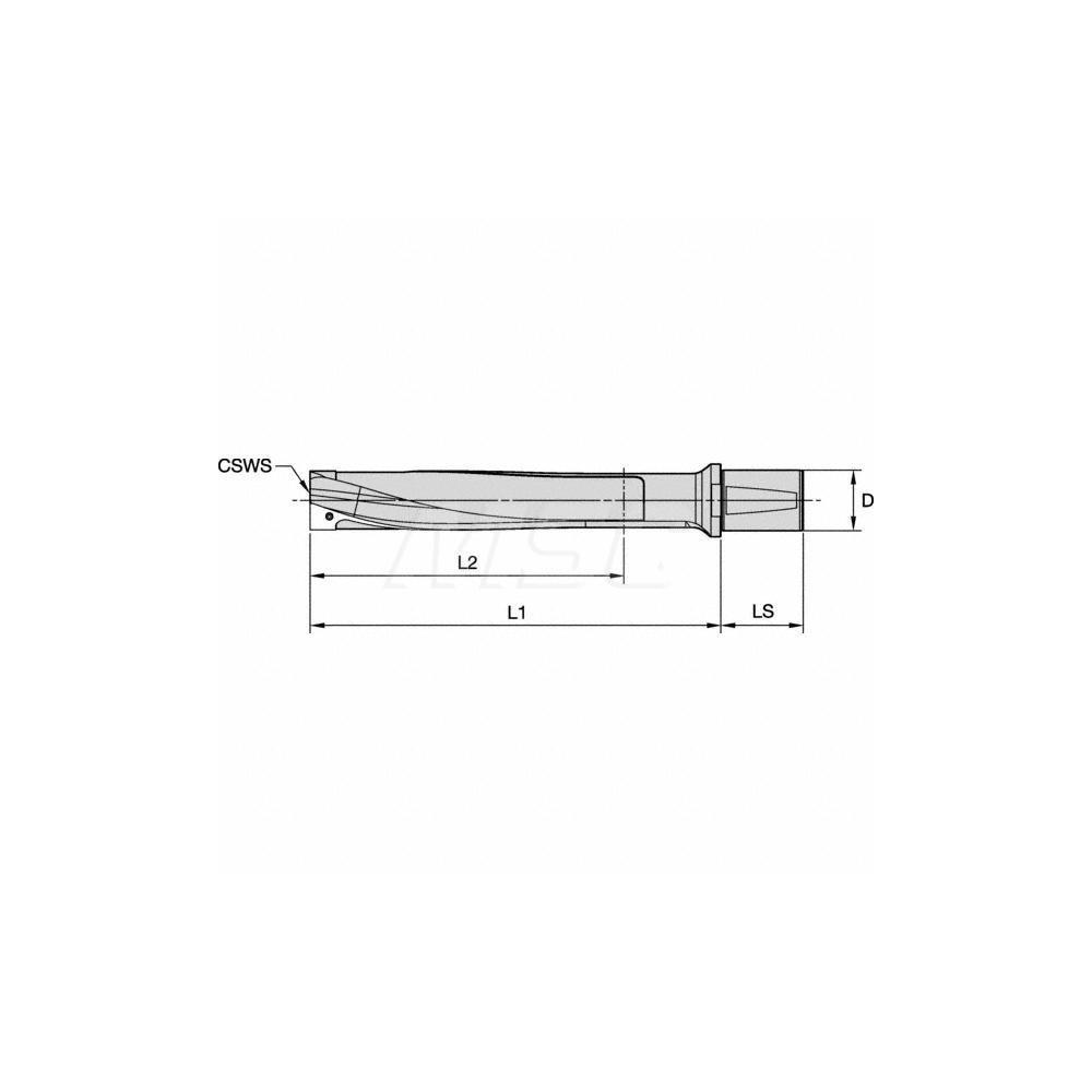 Kennametal Indexable Drill Body: Whistle Notch Shank - 6123573