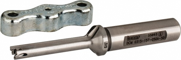 Ingersoll Cutting Tools Replaceable-Tip Drill: 0.315 to 0.3307" Dia, 1.57" Max Depth, 1/2" Cylindrical Shank - 3212749