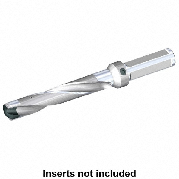 Ingersoll Cutting Tools Replaceable-Tip Drill: 0.2756 to 0.2913" Dia, 0.43" Max Depth, 1/2" Weldon Flat Shank - 3204596