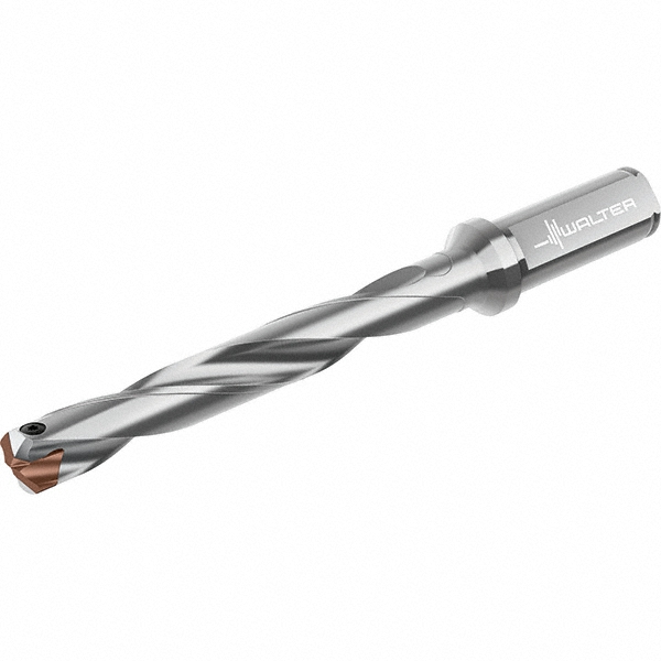 Walter Replaceable-Tip Drill: 30 to 30.99 mm Dia, 257 mm Max Depth, 32 mm Straight-Cylindrical Shank - 7169856