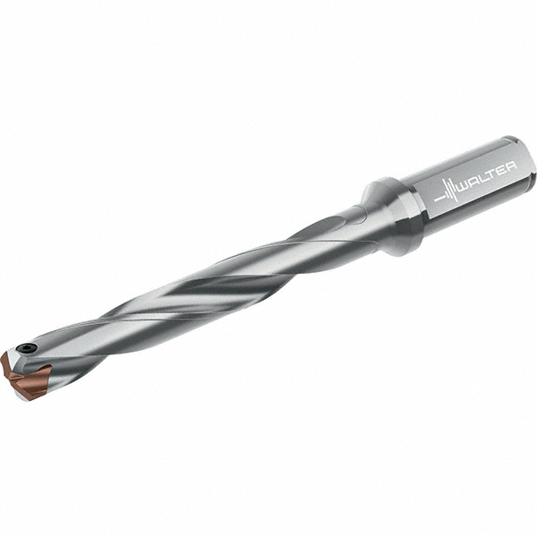 Walter Replaceable-Tip Drill: 30 to 30.99 mm Dia, 257 mm Max Depth, 32 mm Straight-Cylindrical Shank - 7169856