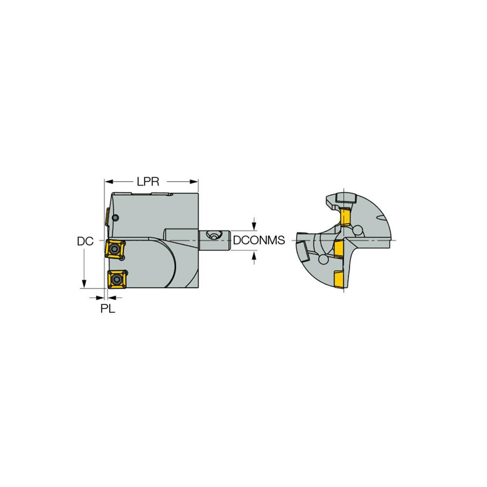Iscar Drill Heads; Series: MD; Head Connection Size: 0.2640 in; Maximum Drill Dia (Decimal Inch): 1.3120 in; Maximum Drill Dia (mm): 1.3120 in; Number Of Non-pilot Inserts Used: 3; Pilot Drill Dia (mm): 1.3120 in; Pilot Drill Style: Short; Head Length (Decimal Inch): 1.2990 in - 3363603