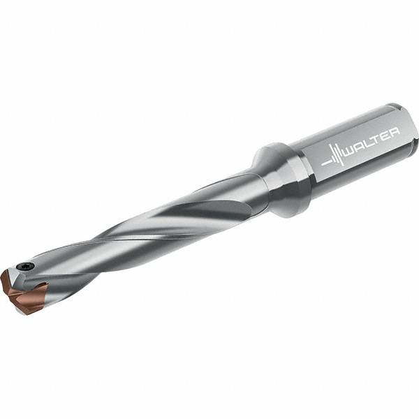 Walter Replaceable-Tip Drill: 14 to 14.99 mm Dia, 73 mm Max Depth, 5/8" Straight-Cylindrical Shank - 7508869