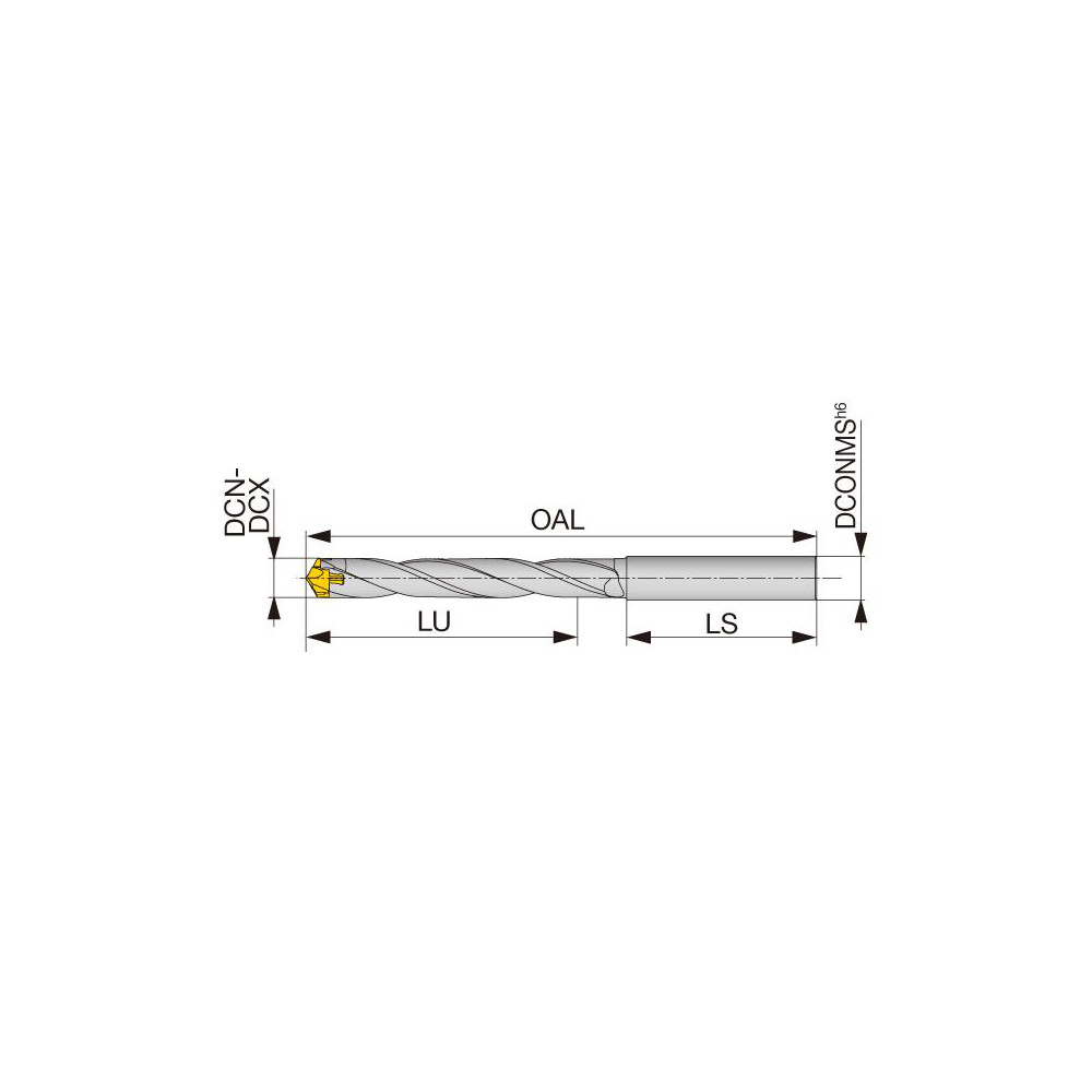 Tungaloy Replaceable-Tip Drill: 9.5 to 9.9 mm Dia, 57 mm Max Depth, 10 mm Straight-Cylindrical Shank - 6784605
