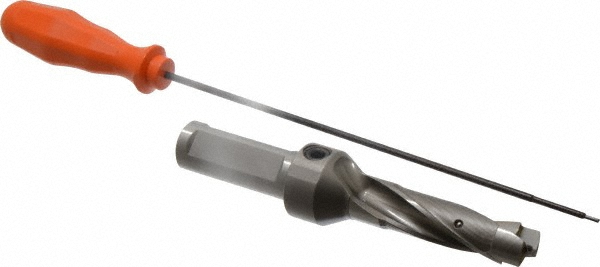 Kennametal Replaceable-Tip Drill: 15.88 to 16.38 mm Dia, 48 mm Max Depth, 19.05 mm Weldon Flat Shank - 1505110