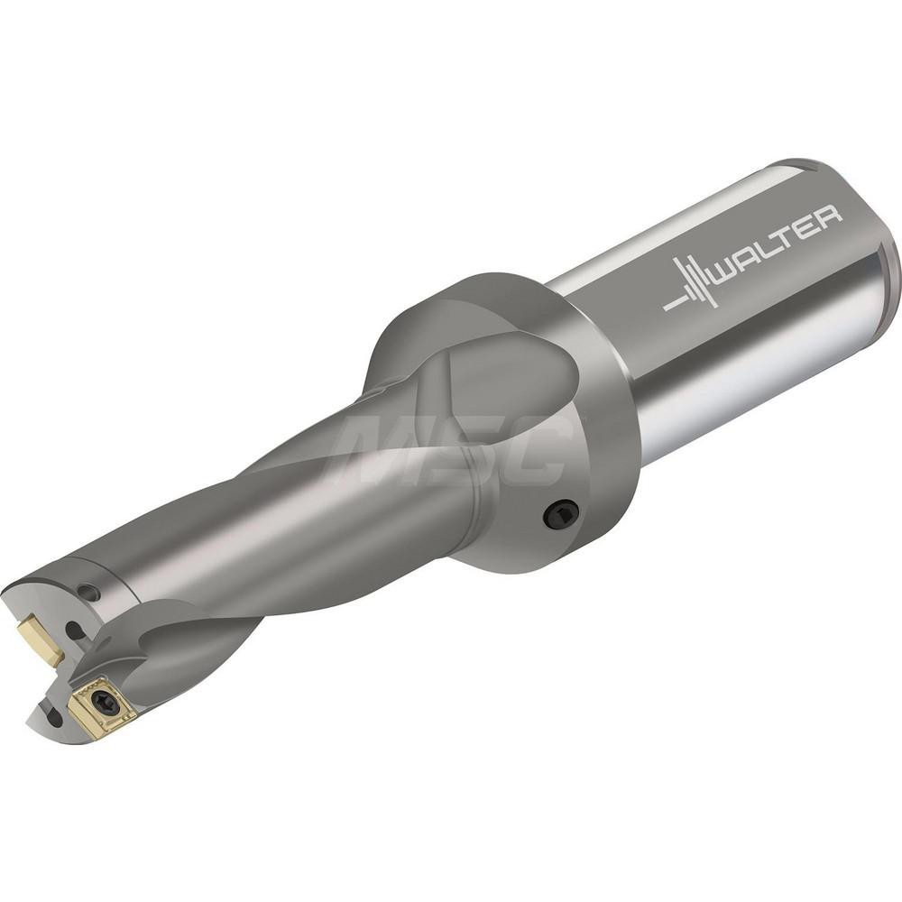Walter Indexable Insert Drill: D4120.02-15.88F19-P41, 5/8" Max Dia, 1-1/4" Max Depth, 2xD, 3/4" Shank Dia - 6929543