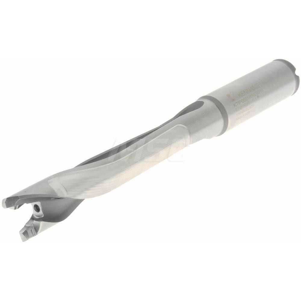 Kennametal Replaceable-Tip Drill: 15 to 15.99 mm Dia, 80.01 mm Max Depth, 15.88 mm Straight-Cylindrical Shank - 2250689