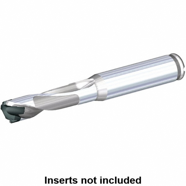 Widia Replaceable-Tip Drill: 0.8661 to 0.9051" Dia, 2.7165" Max Depth, 7/8" Cylindrical Shank - 3992478