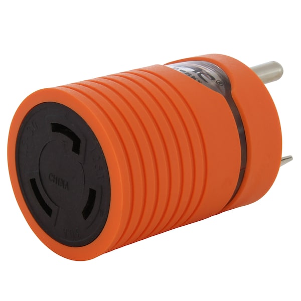 Ac Works Generator Adapter RV 30A TT-30P to L5-30R 30A 3-Prong Locking Connector - ADTTL530