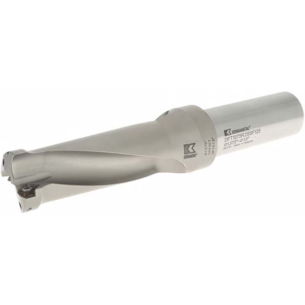 Tungaloy Indexable Insert Drill: MCTR38.10XFU31.75-25, 1-1/2" Max Dia, 25xD, 1-1/4" Shank Dia - 4853407