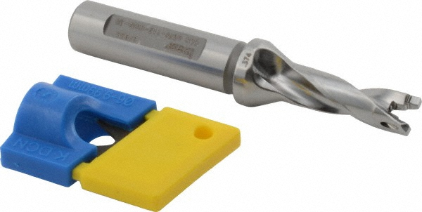 Ingersoll Cutting Tools Replaceable-Tip Drill: 0.374 to 0.3898" Dia, 2.99" Max Depth, 1/2" Cylindrical Shank - 3212771
