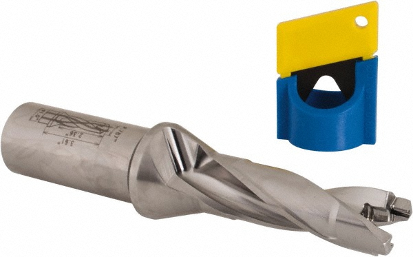 Ingersoll Cutting Tools Replaceable-Tip Drill: 0.4724 to 0.4882" Dia, 2.36" Max Depth, 5/8" Cylindrical Shank - 3212695