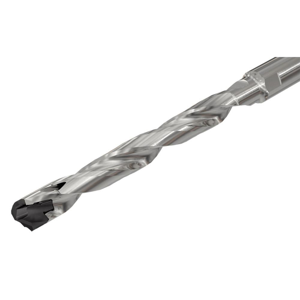 Iscar Replaceable-Tip Drill: 5.5 to 5.9 mm Dia, 44.81 mm Max Depth, 6 mm Straight-Cylindrical Shank - 3381841