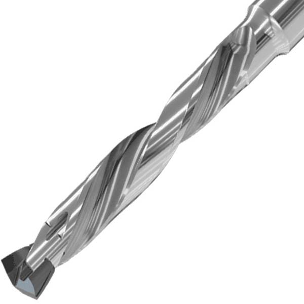 Iscar Replaceable-Tip Drill: 5.5 to 5.9 mm Dia, 44.81 mm Max Depth, 6 mm Straight-Cylindrical Shank - 3381841