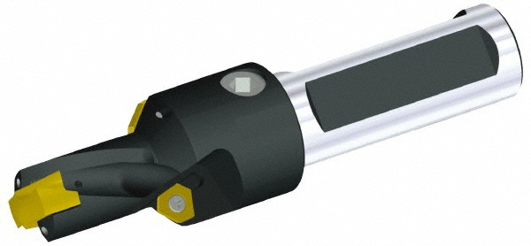 Kyocera Replaceable-Tip Drill: 25 to 25.5 mm Dia, 78 mm Max Depth, 25 mm Flange Shank - THD08750