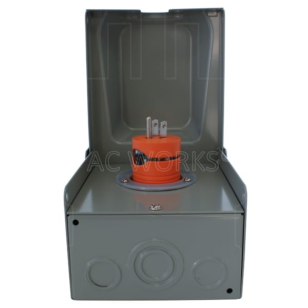 Ac Works Household Plug NEMA 5-15P to Generator 4 Prong L14-30R Two hots bridged - AD515L1430