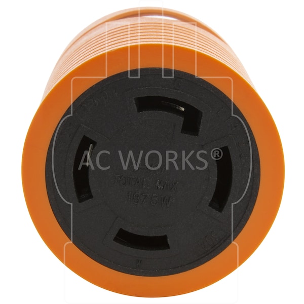 Ac Works Household Plug NEMA 5-15P to Generator 4 Prong L14-30R Two hots bridged - AD515L1430