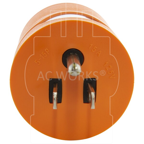 Ac Works Household Plug NEMA 5-15P to Generator 4 Prong L14-30R Two hots bridged - AD515L1430