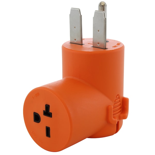 Ac Works Adapter NEMA 6-30P 30A 250V Commercial HVAC Plug to NEMA 6-15/20R 15/20A 250V Female Connector - AD630620