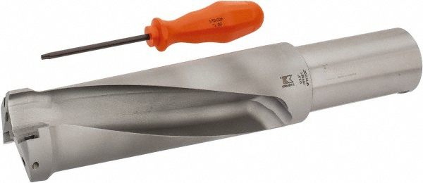 Kennametal Indexable Insert Drill: DFT3000R2SSF200, 80.01 mm Max Dia, 190.50 mm Max Depth, 2.5xD - 1528426