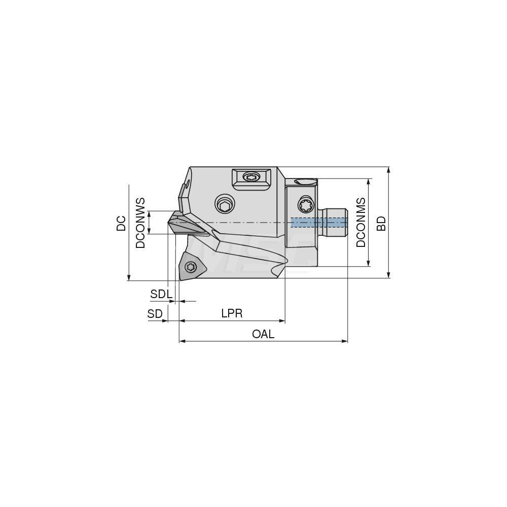 Komet Drill Heads; Series: V46; Head Connection Size: 25; Pilot Type: Pilot Drill; Maximum Drill Dia (mm): 28.00; Pilot Drill Dia (mm): 6.00; Number of Non-Pilot Inserts: 2; Pilot Drill Style: V95; Head Length (mm): 23.00; Drill Head Style: V46; Through Coolant: Yes - 1086028000