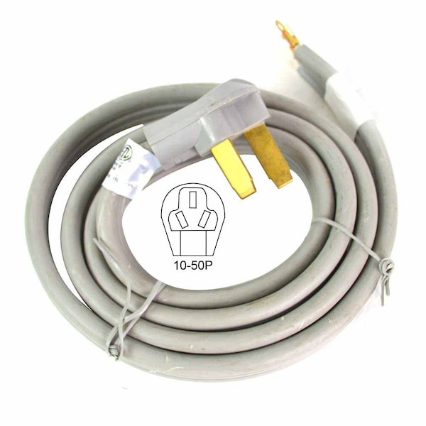 Superior Electric 3-Wire 50 Amp Range Cord NEMA 10-50P, SRDT 6AWG/2 + 8AWG/1, 6ft - RVA1561
