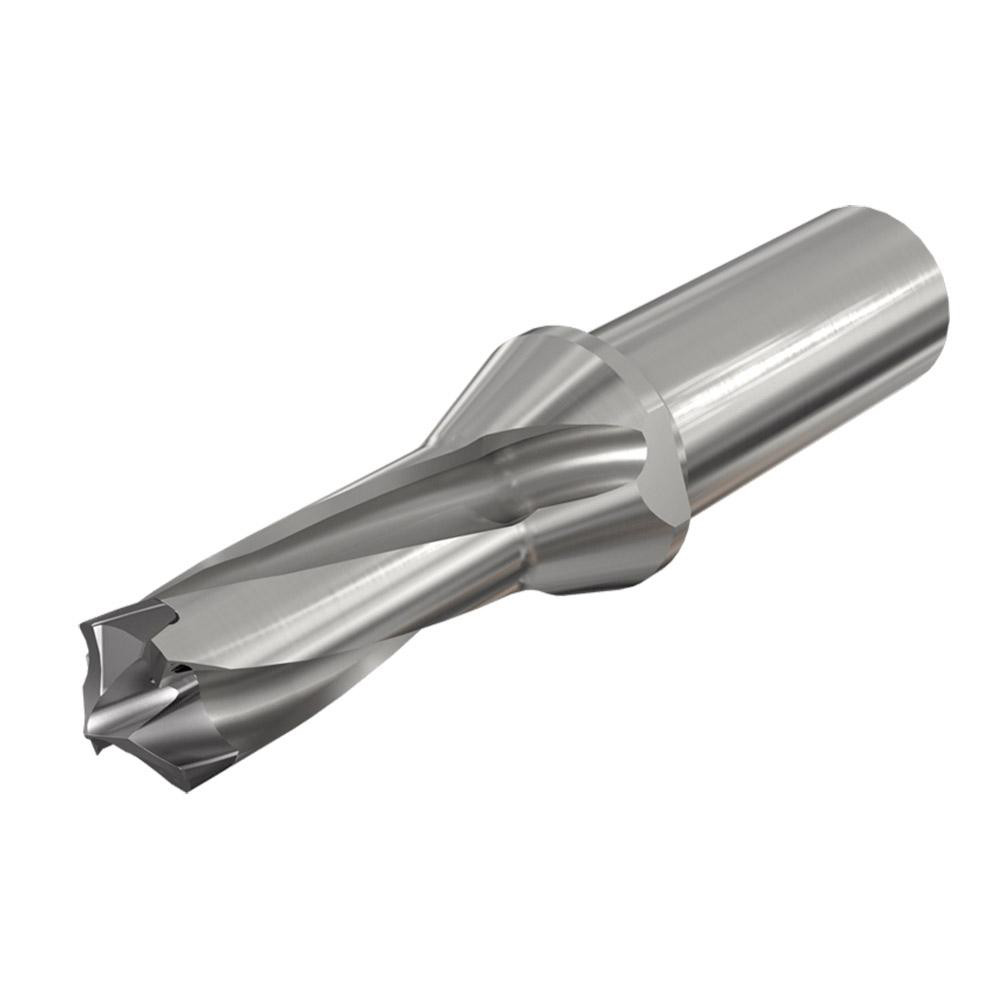 Iscar Replaceable-Tip Drill: 0.748 to 0.783" Dia, 1.284" Max Depth, 1" Straight-Cylindrical Shank - 3362955