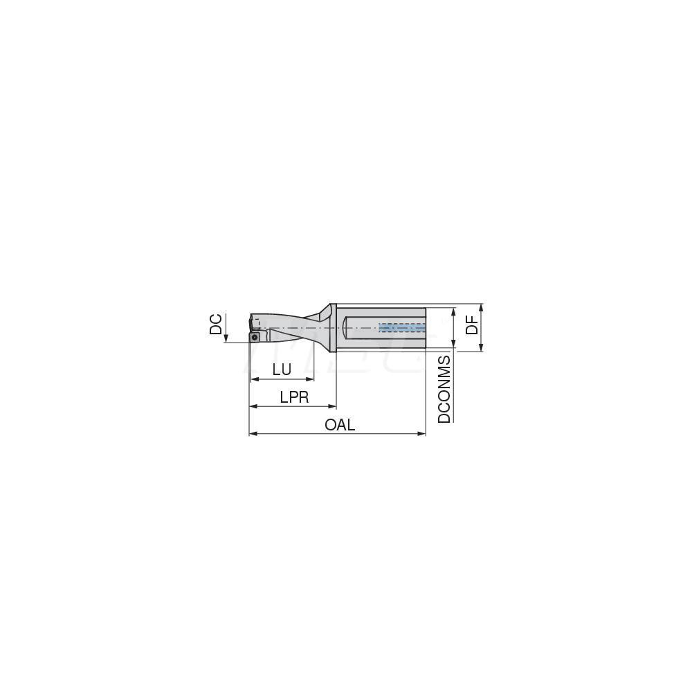 Komet Indexable Insert Drill: KUBP2D360R11C40, 36.00 mm Max Dia, 72.00 mm Max Depth, 2xD, 40.00 mm Shank Dia - 1087236004