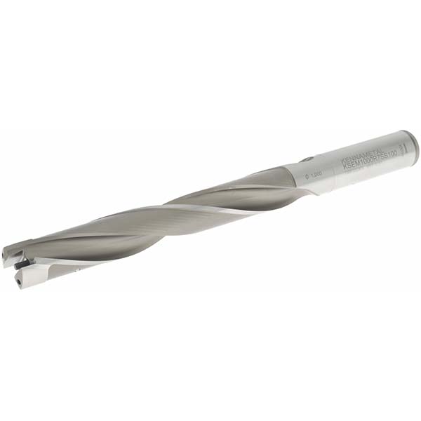 Kennametal Replaceable-Tip Drill: 25.4 to 25.9 mm Dia, 130 mm Max Depth, 31.75 mm Weldon Flat Shank - 1505189