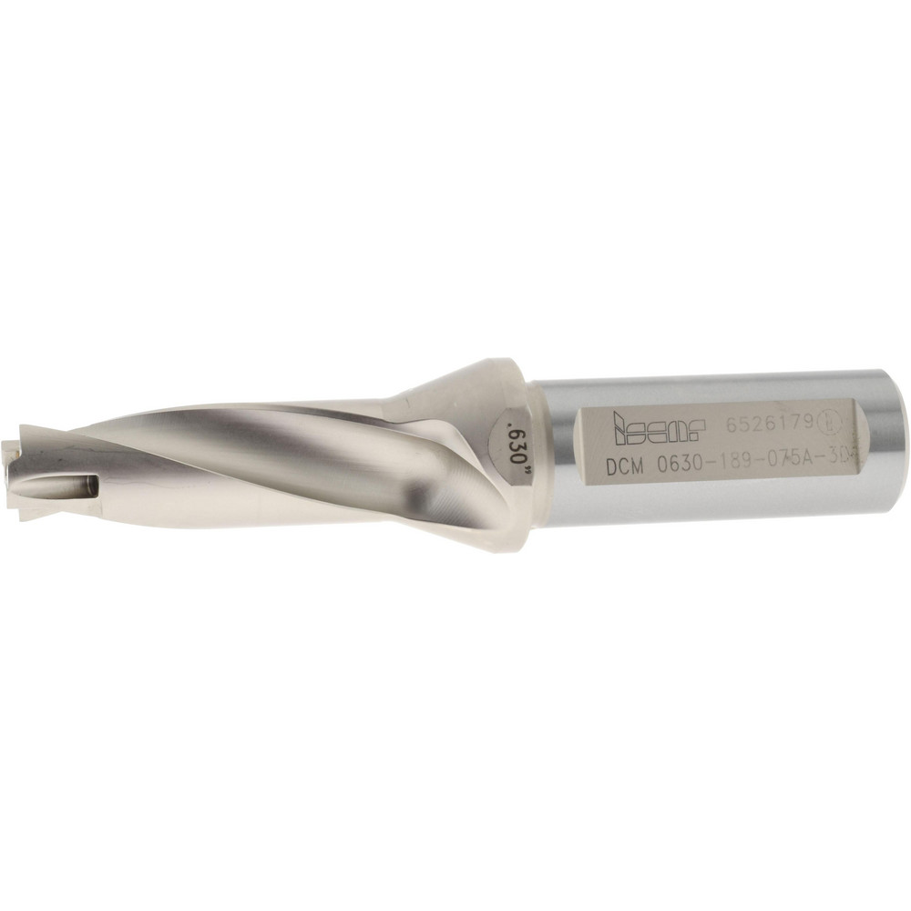 Tungaloy Replaceable-Tip Drill: 0.63 to 0.665" Dia, 1.89" Max Depth, 3/4" Weldon Flat Shank - 6706807