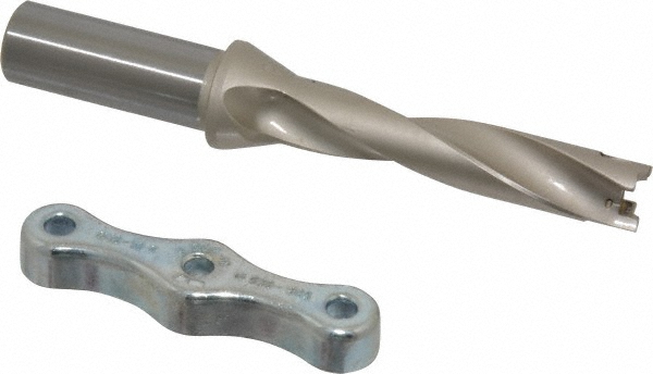 Tungaloy Replaceable-Tip Drill: 0.63 to 0.665" Dia, 1.89" Max Depth, 3/4" Weldon Flat Shank - 6706807
