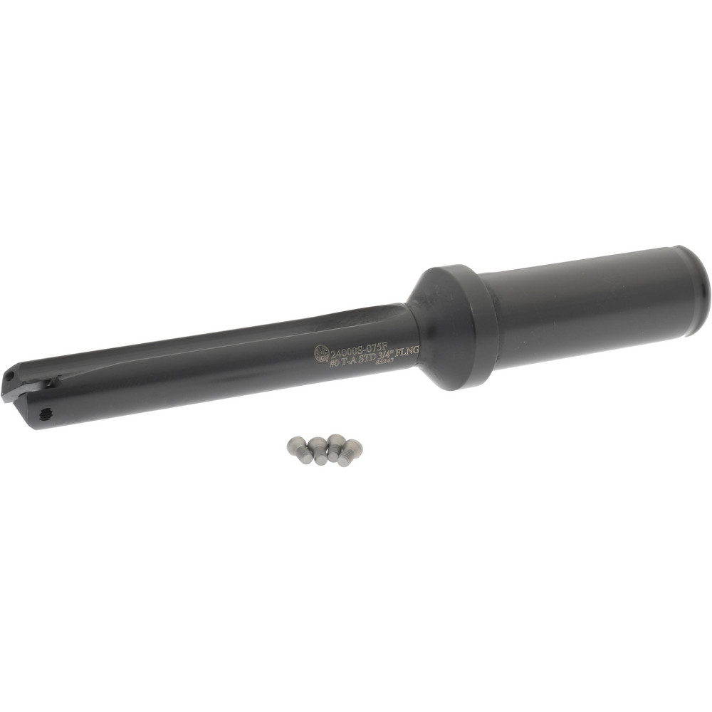 Allied Machine and Engineering Spade Drill: 33/64 to 11/16" Dia, 2-1/2" Max Depth, Straight Flute - 24000S-075F