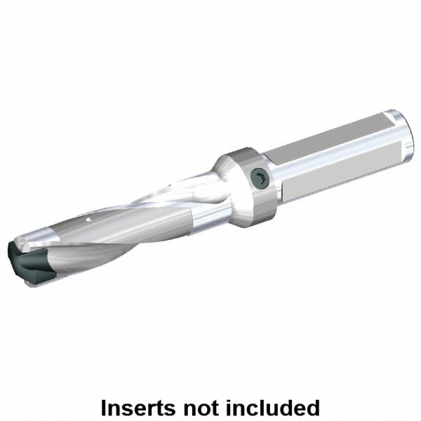 Kennametal Replaceable-Tip Drill: 19.05 to 19.55 mm Dia, 152.4 mm Max Depth, 25.4 mm Weldon Flat Shank - 1515717