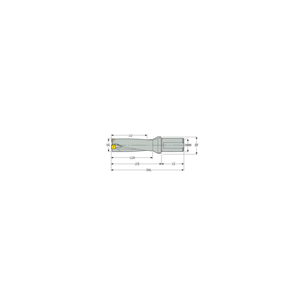 Seco Indexable Insert Drill: SD523-1312-394-1500R7, 34.32 mm Max Dia, 100.08 mm Max Depth, 3xD - 03080535