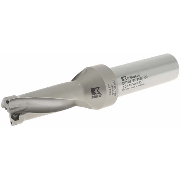 Kennametal Indexable Insert Drill: DFT0844R2SSF100, 23.35 mm Max Dia, 2.5xD - 1527699