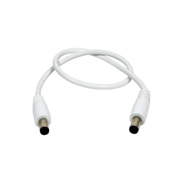 Agilux 12in Male-Male DC Power Supply Barrel Connection Extension Cable Cord 2.1mm x 5.5mm Wh, PK 2 - ACC012-01
