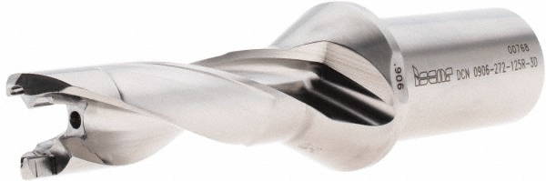 Ingersoll Cutting Tools Replaceable-Tip Drill: 0.9055 to 0.9409" Dia, 7.24" Max Depth, 1-1/4" Cylindrical Shank - 3212803