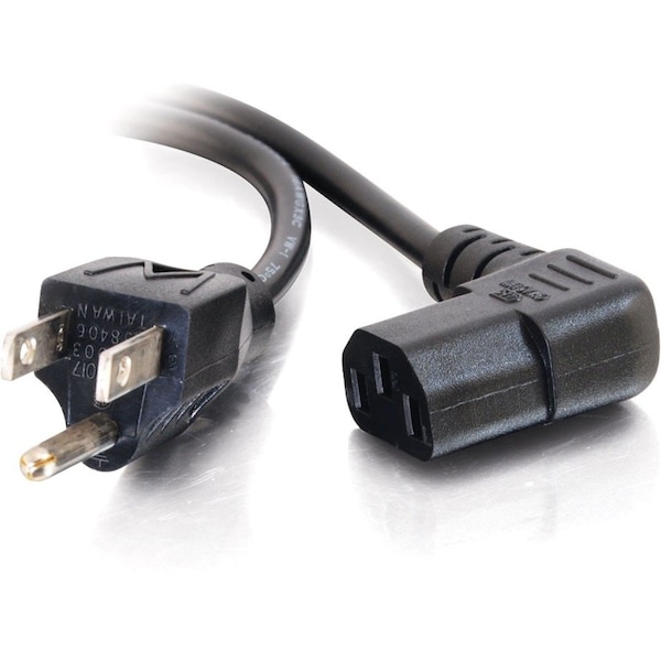 C2G 14Ft 18 Awg Universal Right Angle Power Cord (Nema 5-15P To - 28593