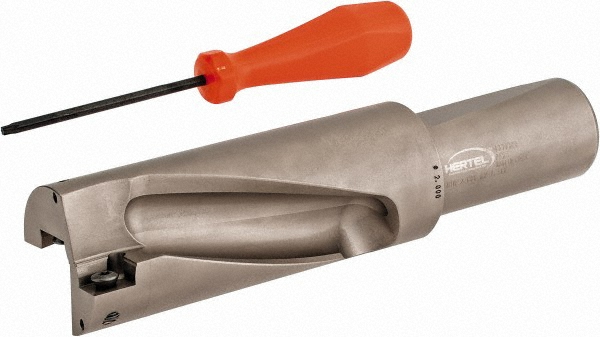 Guhring Replaceable-Tip Drill: 0.925 to 0.944" Dia, 124.5 mm Max Depth, 1" Shank - 9041080235050
