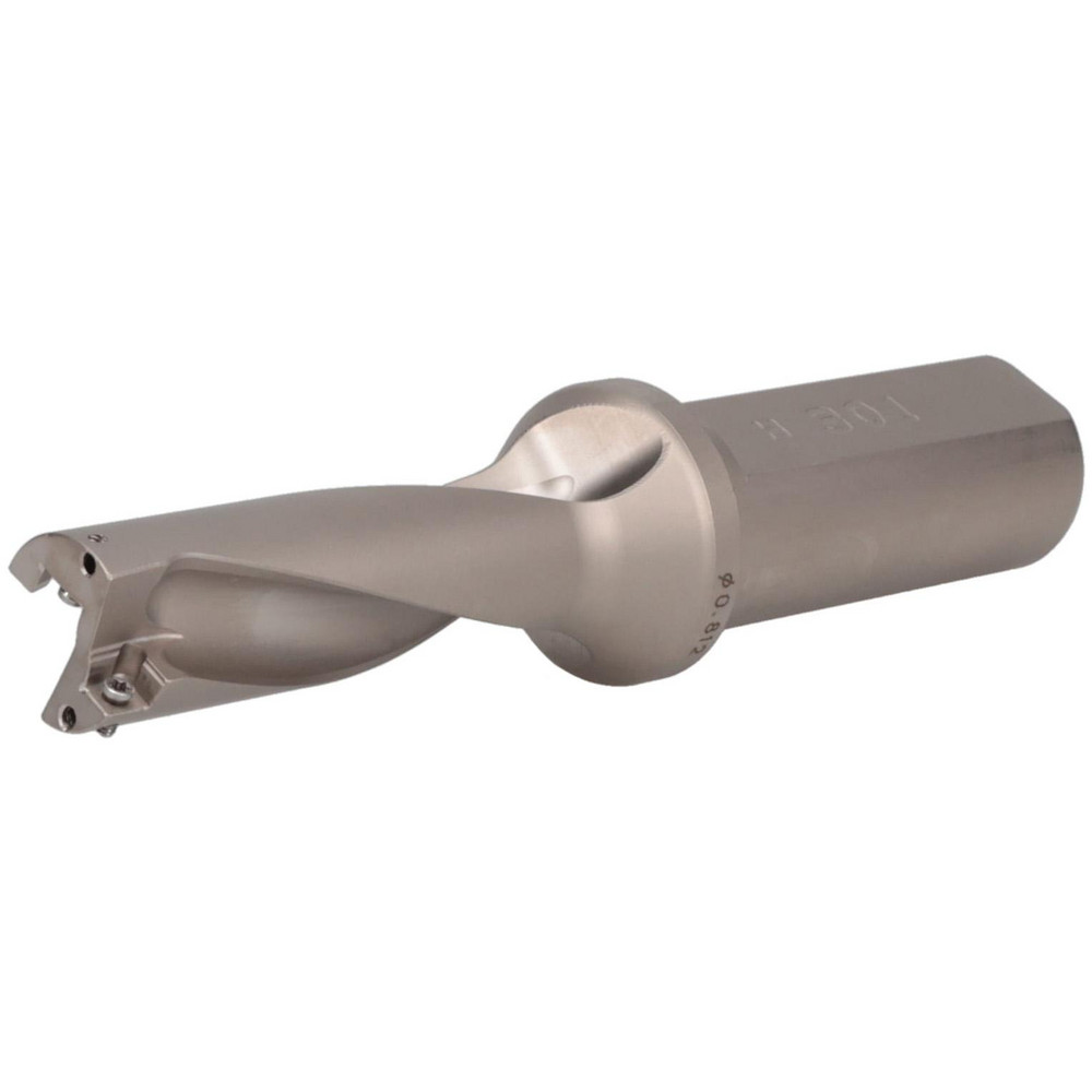 Guhring Replaceable-Tip Drill: 0.925 to 0.944" Dia, 124.5 mm Max Depth, 1" Shank - 9041080235050