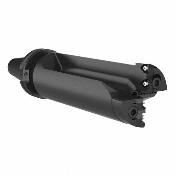 Allied Machine and Engineering Indexable Insert Drill: 2.4-2.6 REV3.5DCV40, 2.6000" Max Dia, 9.2031" Max Depth, 3.5xD, 1.7500" Shank Dia - R42X35-CV40
