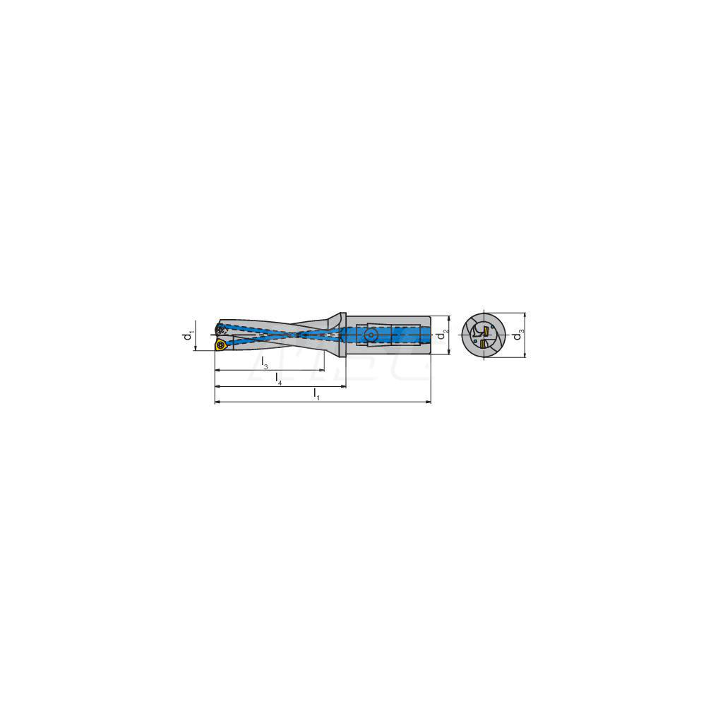 Komet Indexable Insert Drill: KUBT2D290R05K32, 29.00 mm Max Dia, 58.00 mm Max Depth, 2xD, 32.00 mm Shank Dia - 1089229013