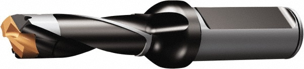 Kyocera Replaceable-Tip Drill: 14.5 to 14.99 mm Dia, 75 mm Max Depth, 16 mm Flange Shank - THD08646
